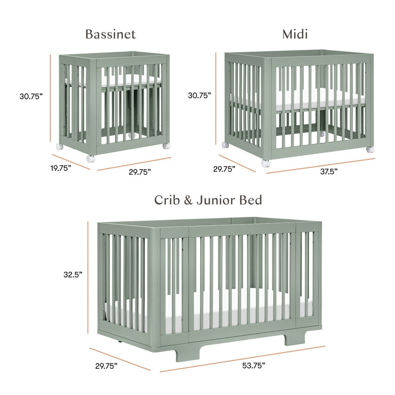 Babyletto Yuzu 8-in-1 Convertible Crib with All-Stages Conversion Kits - Backyard Provider