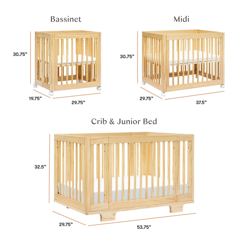 Babyletto Yuzu 8-in-1 Convertible Crib with All-Stages Conversion Kits - Backyard Provider