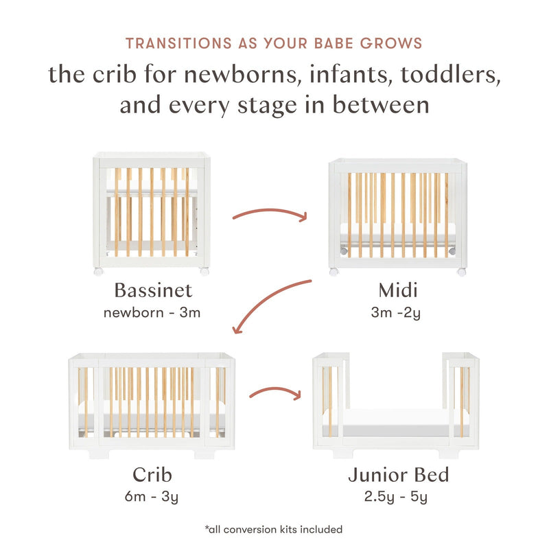 Babyletto Yuzu 8-in-1 Convertible Crib with All-Stages Conversion Kits - Backyard Provider