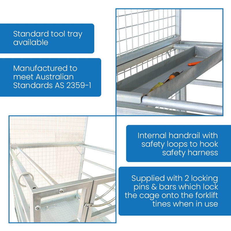 MHA Products Forklift Safety Cage / Work Platform - Backyard Provider