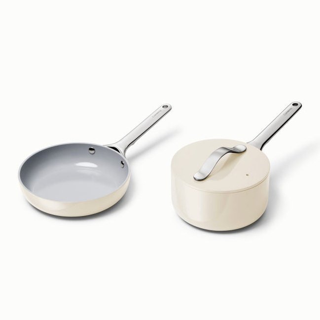 Caraway Deluxe Cookware Set in Cream - Backyard Provider