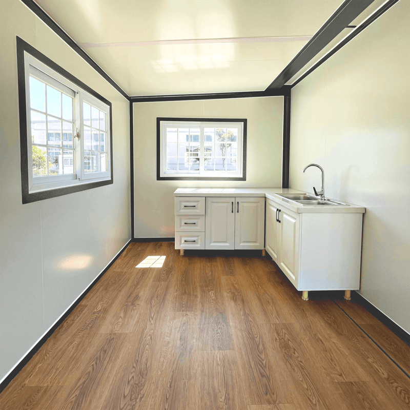 Modern Office Expandable Prefab House 19ft x 20ft with Cabinet PM00011902