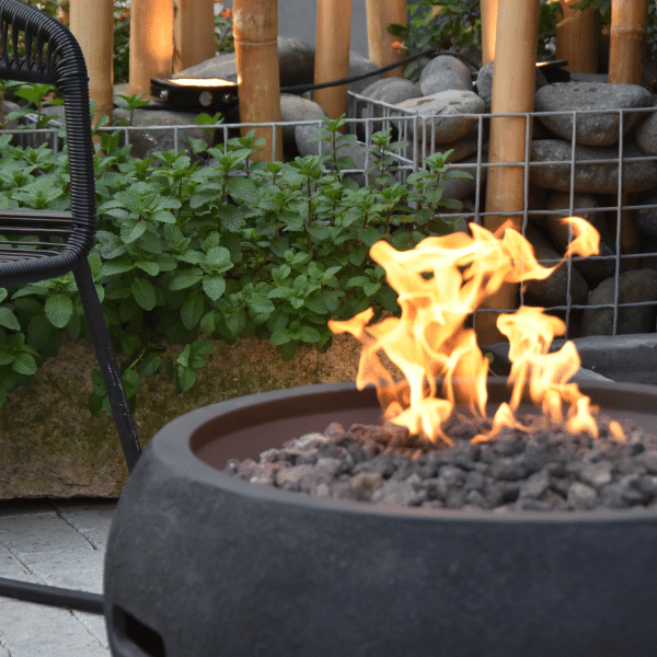 Modeno York Black Round Fire Pit - OFG115