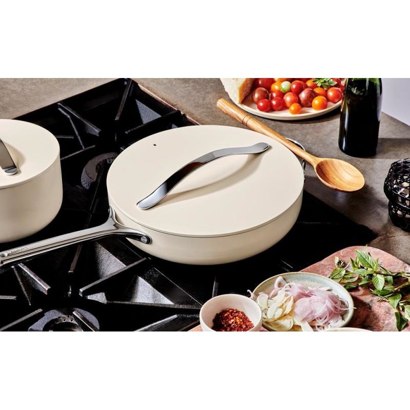 Caraway Deluxe Cookware Set in Cream - Backyard Provider