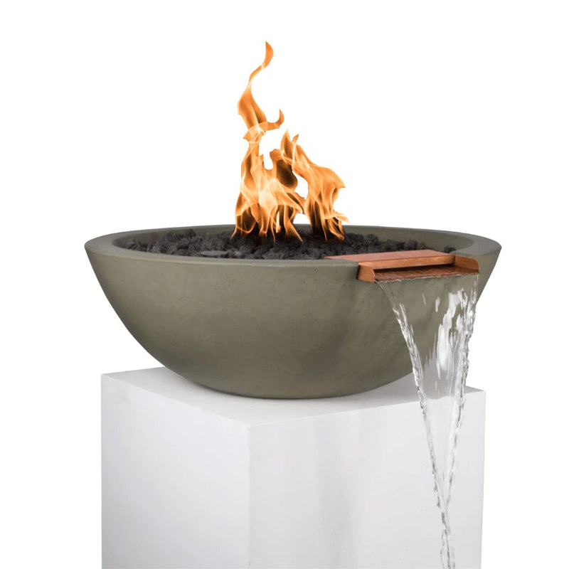 The Outdoor Plus OPT-RFW Sedona Concrete Fire and Water Bowl, 27-Inch