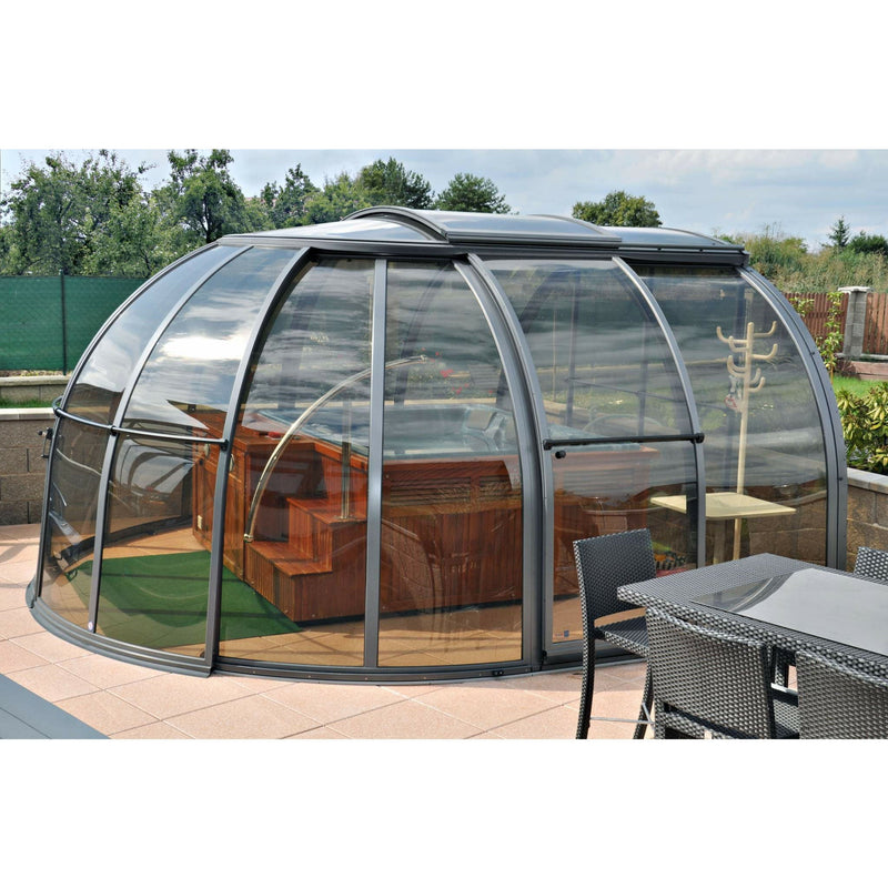 Sunrooms-Enclosures Oasis Hot Tub Enclosure Small , 13’2”L, 13’6”W, 7’6”H