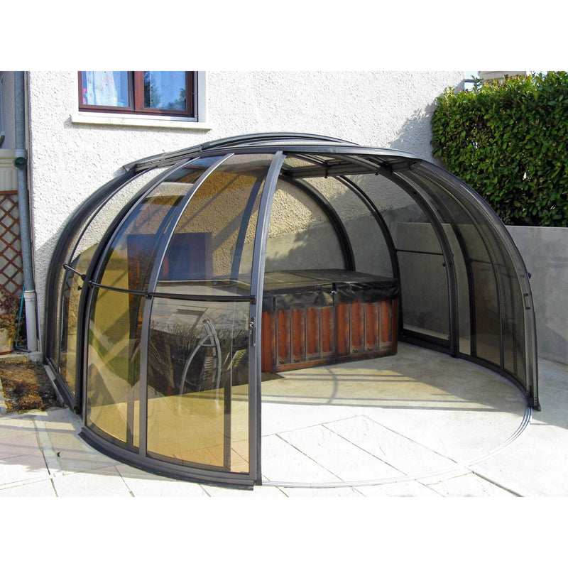 Sunrooms-Enclosures Oasis Hot Tub Enclosure Small , 13’2”L, 13’6”W, 7’6”H