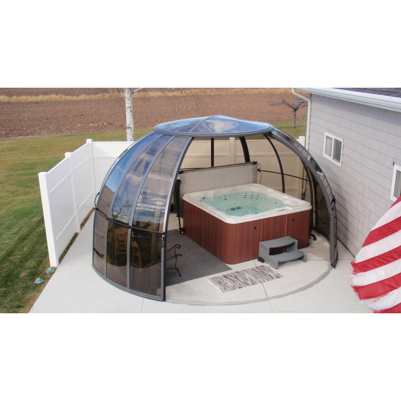 Sunrooms-Enclosures Orlando 5000 Hot Tub Enclosure Spa Dome, 8′ 10″H, 16' 5"D