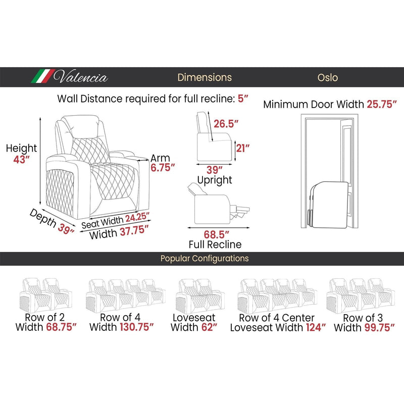 Valencia Oslo Home Theater Seating