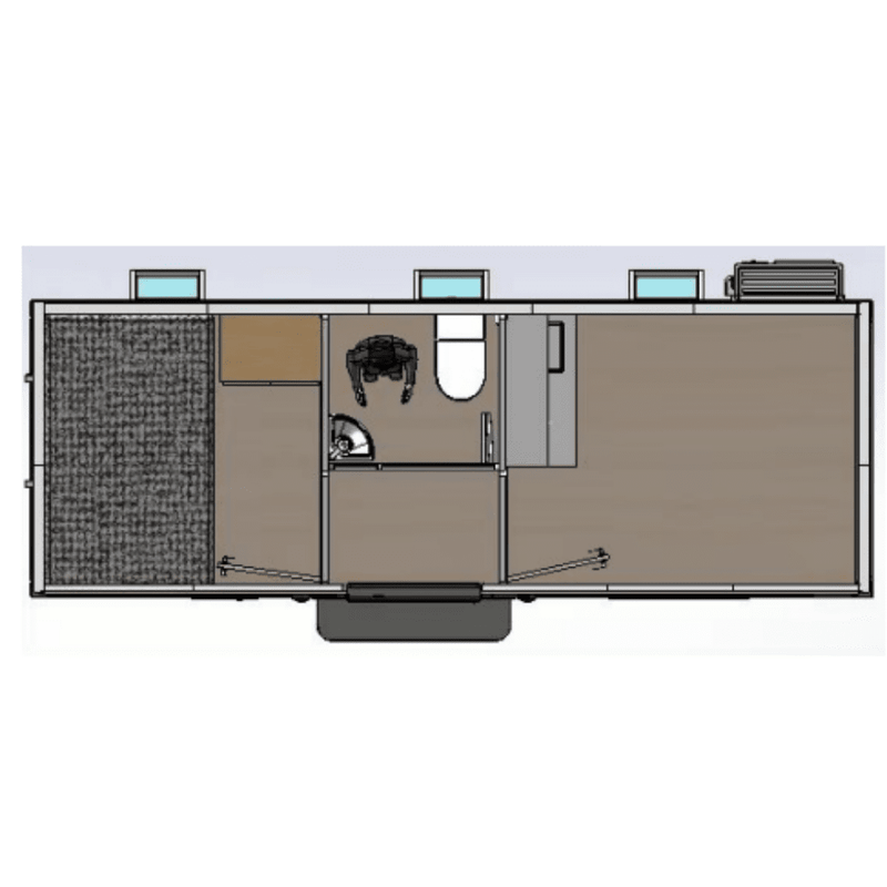 Modern Office Portable Office 7ft x 20ft with Bedroom SUIPB720007C