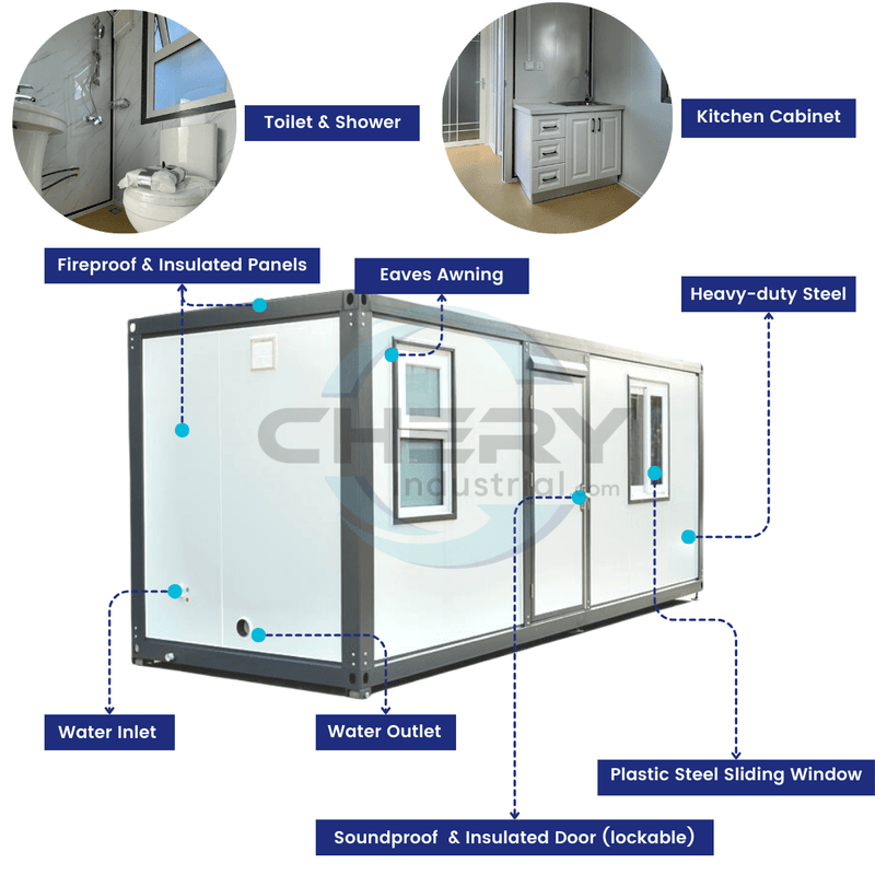 Modern Office Portable Office 7ft x 20ft SUIPB720007D