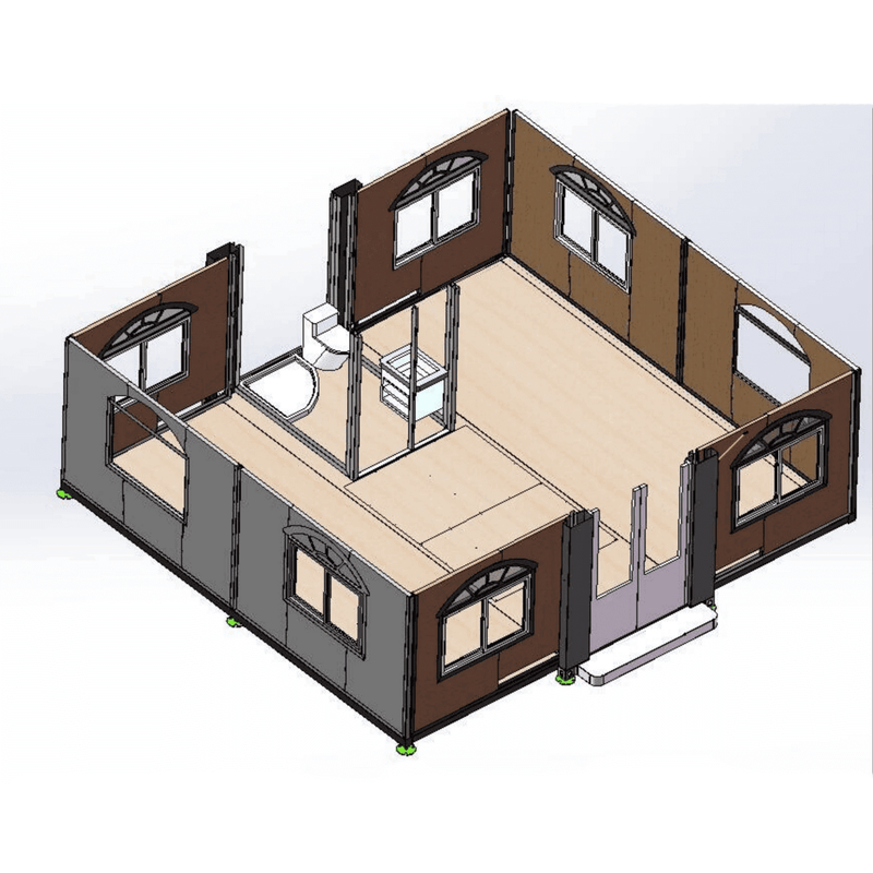 Modern Office Expandable Prefab Home 19ft x 20ft PM000119