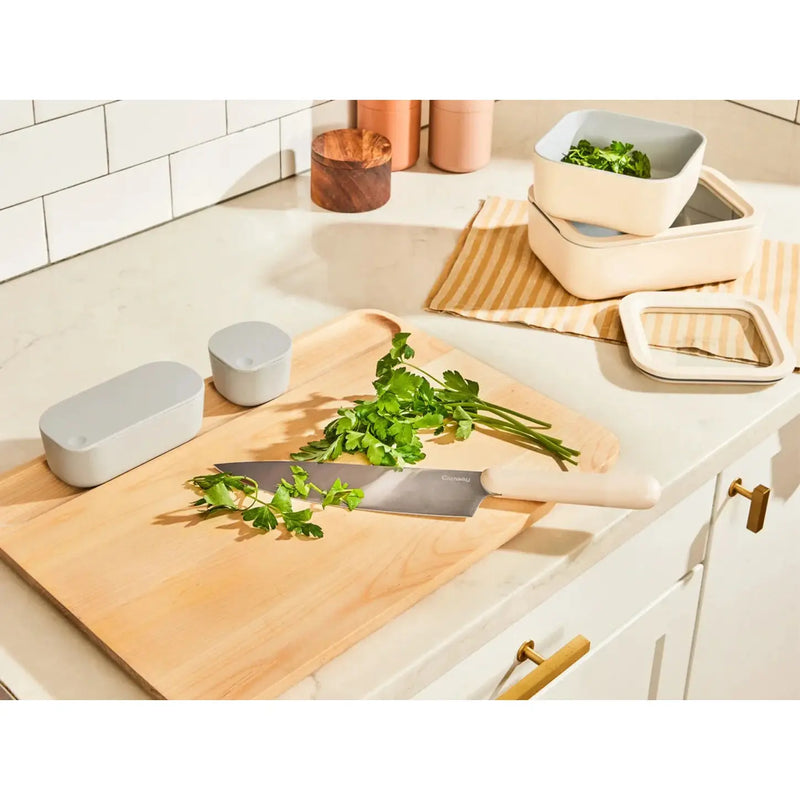 Caraway Prep & Cutting Board Set in Cream - Backyard Provider