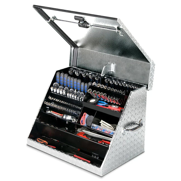 Montezuma 26" x 18" Triangle Toolbox Aluminum SE250AL - Backyard Provider