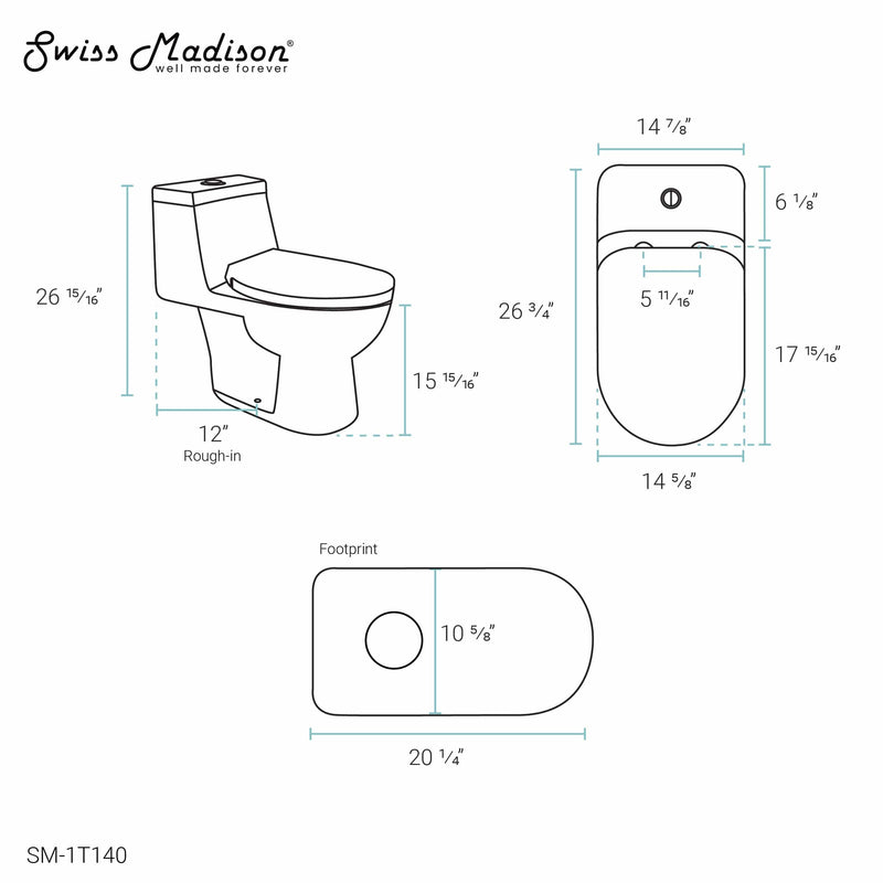 Swiss Madison Basque One-Piece Elongated Toilet Dual-Flush 1.1/1.6 gpf 3-Pack - SM-1T140-3 - Backyard Provider