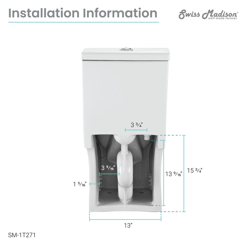 Swiss Madison Avancer One-Piece Toilet with Cascade Smart Seat 0.95/1.26 gpf - SM-ST021 - Backyard Provider