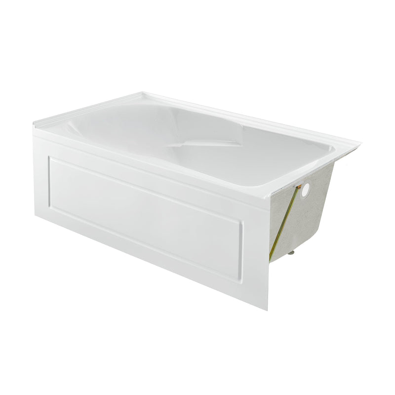 Swiss Madison Concorde 60 in. x 32 in. Acrylic Glossy White, Alcove, Integral, Right-Hand Drain, Apron Bathtub - SM-AB560 - Backyard Provider