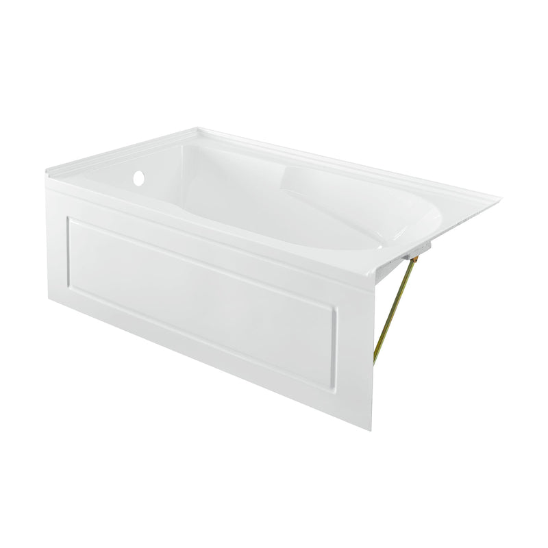 Swiss Madison Concorde 60 in. x 32 in. Acrylic Glossy White, Alcove, Integral, Left-Hand Drain, Apron Bathtub - SM-AB561 - Backyard Provider