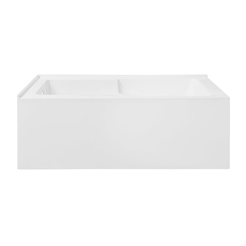 Swiss Madison Claire 60" x 32" Left-Hand Drain Drain Alcove Tub with Corner Apron - SM-AB570 - Backyard Provider