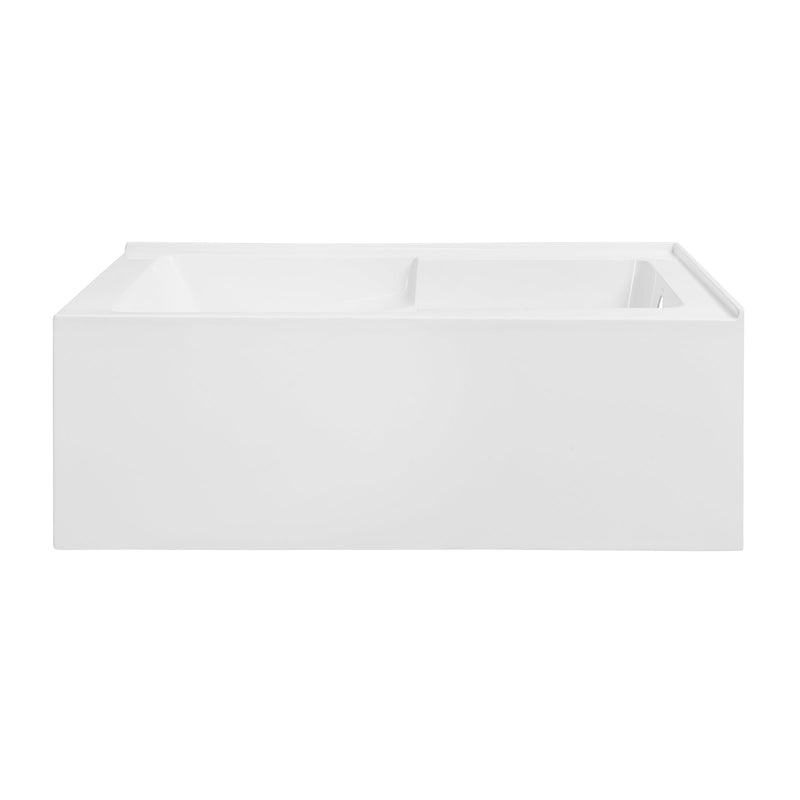 Swiss Madison Claire 60" x 32" Right-Hand Drain Drain Alcove Tub with Corner Apron - SM-AB571 - Backyard Provider