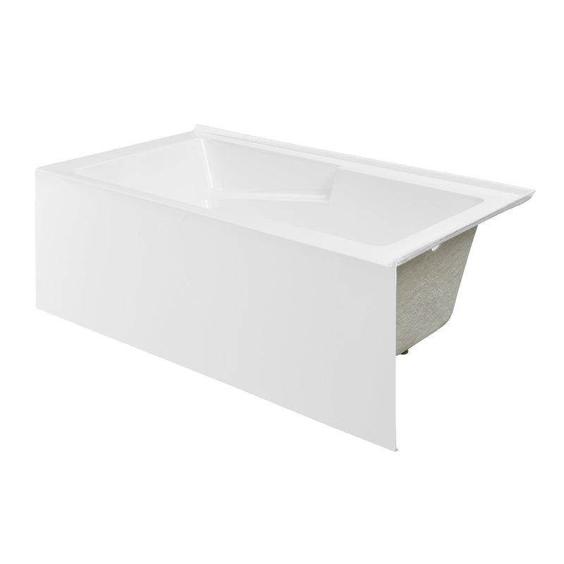 Swiss Madison Claire 60" x 32" Right-Hand Drain Drain Alcove Tub with Corner Apron - SM-AB571 - Backyard Provider