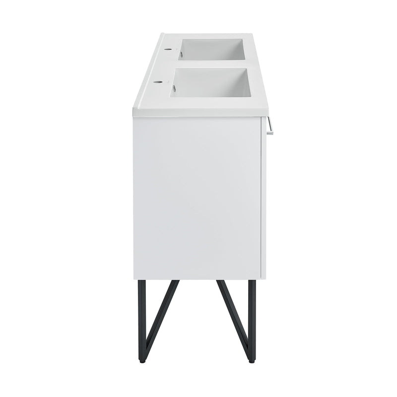 Swiss Madison Annecy 60" Bathroom Vanity in White - SM-BV216 - Backyard Provider