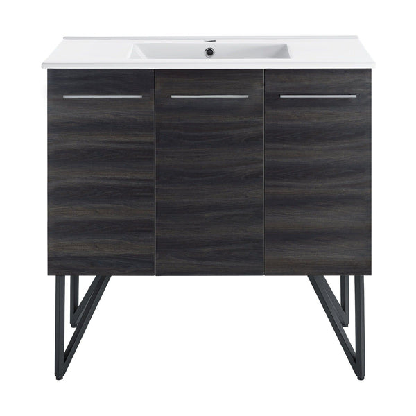 Swiss Madison Annecy 36" Bathroom Vanity in Black Walnut - SM-BV223 - Backyard Provider