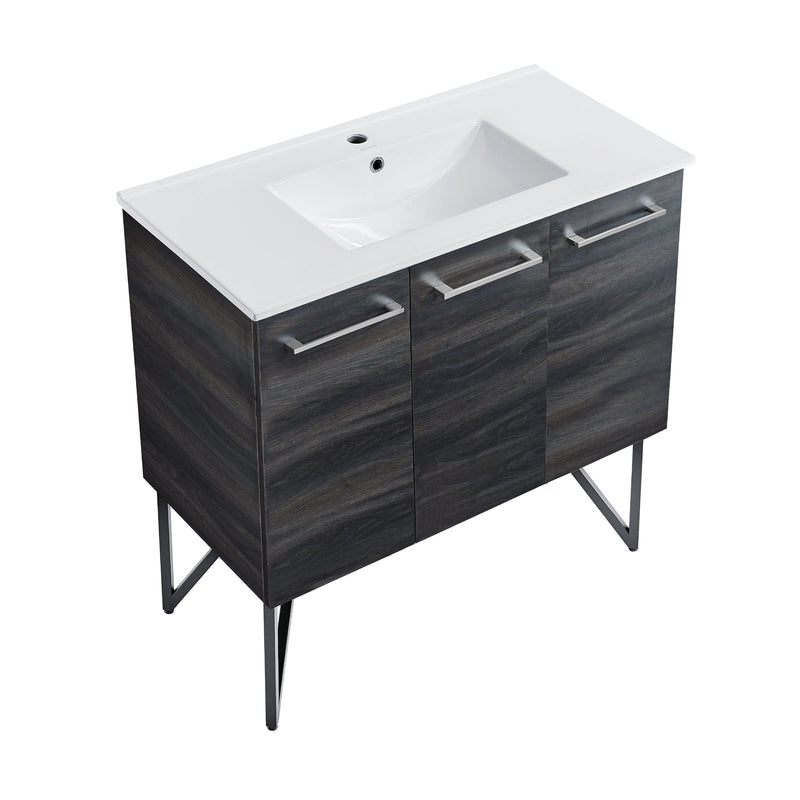 Swiss Madison Annecy 36" Bathroom Vanity in Black Walnut - SM-BV223 - Backyard Provider