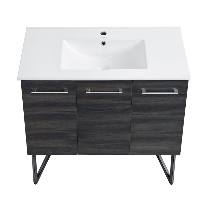 Swiss Madison Annecy 36" Bathroom Vanity in Black Walnut - SM-BV223 - Backyard Provider