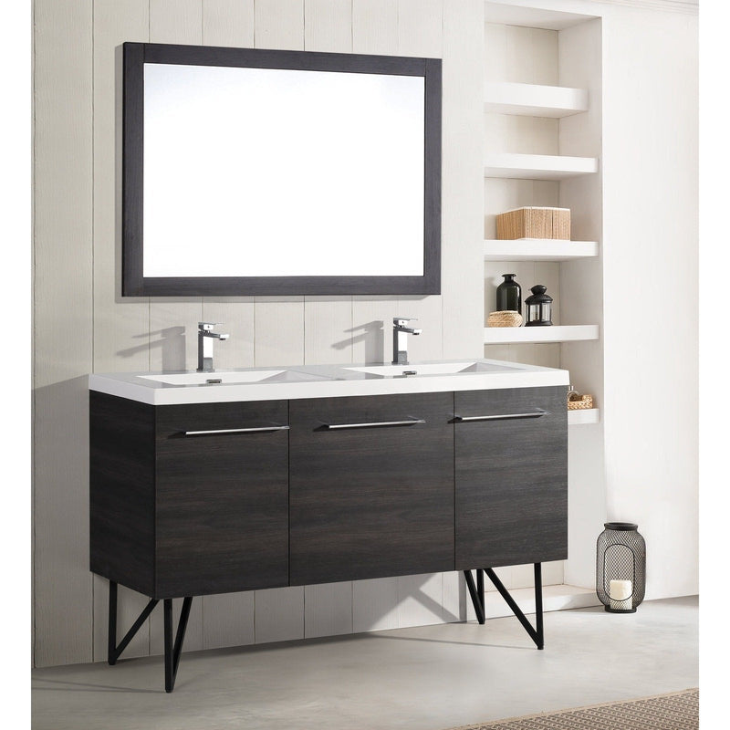 Swiss Madison Annecy 60" Bathroom Vanity in Black Walnut - SM-BV226 - Backyard Provider