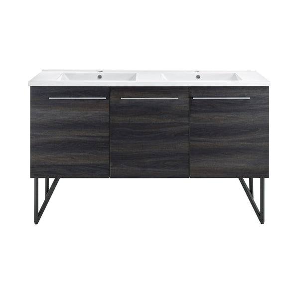 Swiss Madison Annecy 60" Bathroom Vanity in Black Walnut - SM-BV226 - Backyard Provider