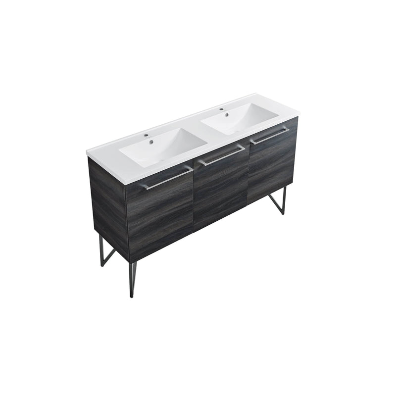 Swiss Madison Annecy 60" Bathroom Vanity in Black Walnut - SM-BV226 - Backyard Provider