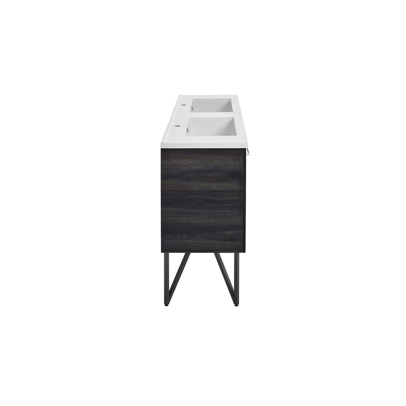 Swiss Madison Annecy 60" Bathroom Vanity in Black Walnut - SM-BV226 - Backyard Provider