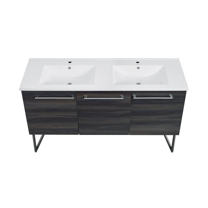 Swiss Madison Annecy 60" Bathroom Vanity in Black Walnut - SM-BV226 - Backyard Provider