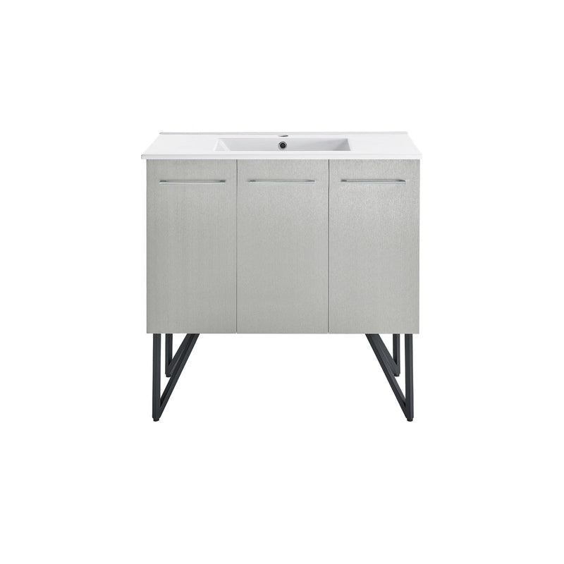 Swiss Madison Annecy 36" Bathroom Vanity in Brushed Grey - SM-BV233 - Backyard Provider