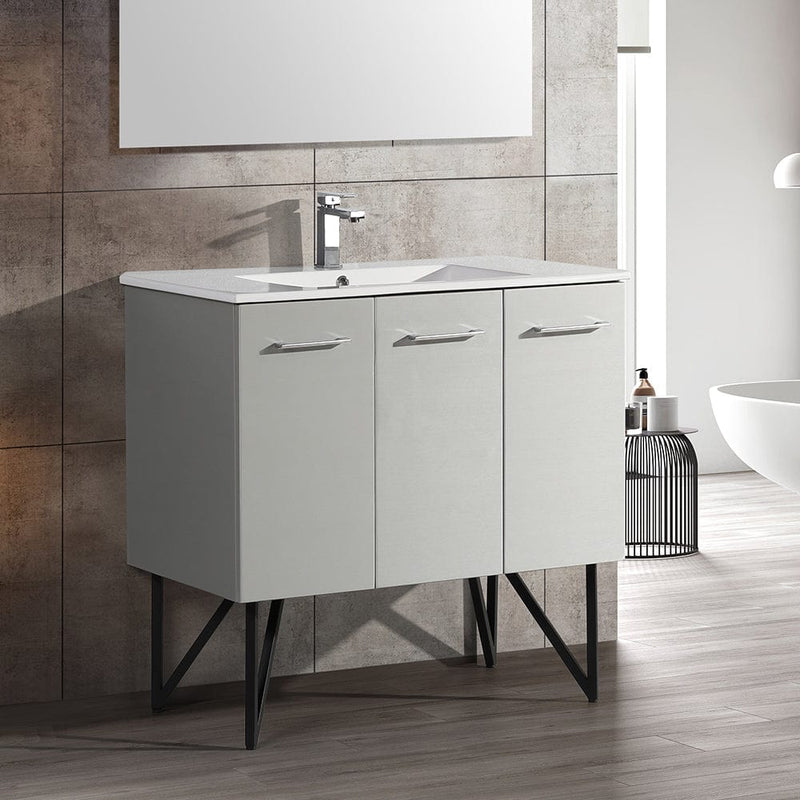 Swiss Madison Annecy 36" Bathroom Vanity in Brushed Grey - SM-BV233 - Backyard Provider