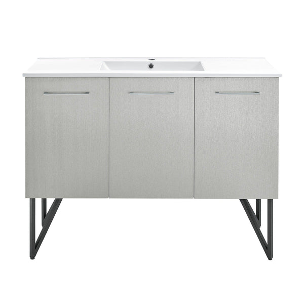 Swiss Madison Annecy 48" Bathroom Vanity in Brushed Grey - SM-BV234 - Backyard Provider