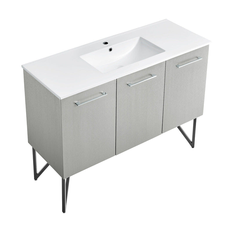 Swiss Madison Annecy 48" Bathroom Vanity in Brushed Grey - SM-BV234 - Backyard Provider