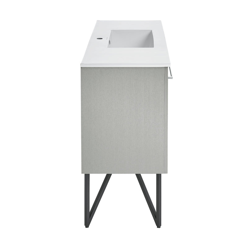 Swiss Madison Annecy 48" Bathroom Vanity in Brushed Grey - SM-BV234 - Backyard Provider