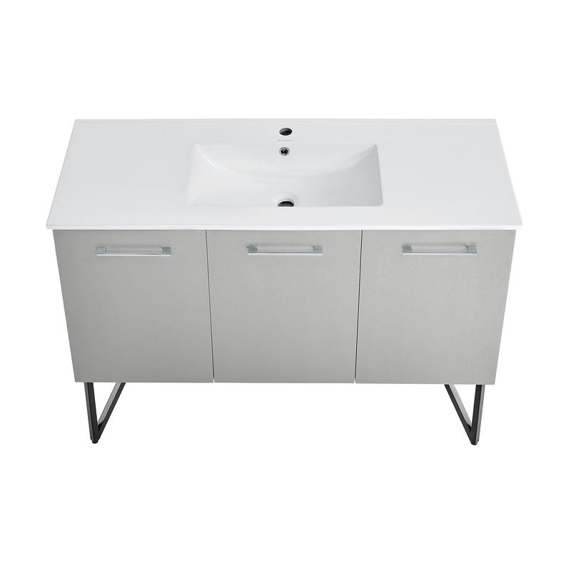 Swiss Madison Annecy 48" Bathroom Vanity in Brushed Grey - SM-BV234 - Backyard Provider