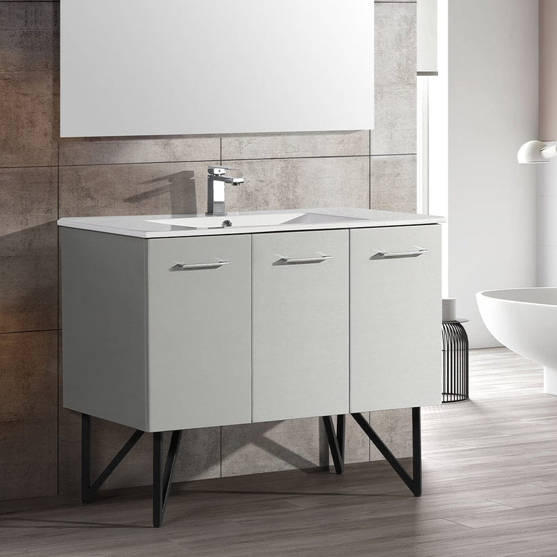 Swiss Madison Annecy 48" Bathroom Vanity in Brushed Grey - SM-BV234 - Backyard Provider