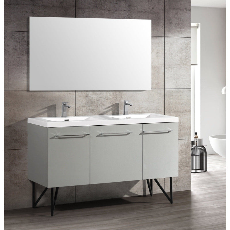 Swiss Madison Annecy 60" Bathroom Vanity in Brushed Grey - SM-BV236 - Backyard Provider