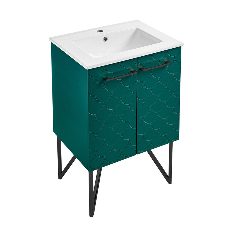 Swiss Madison Annecy 24" Bathroom Vanity in Barracuda Teal - SM-BV253T - Backyard Provider