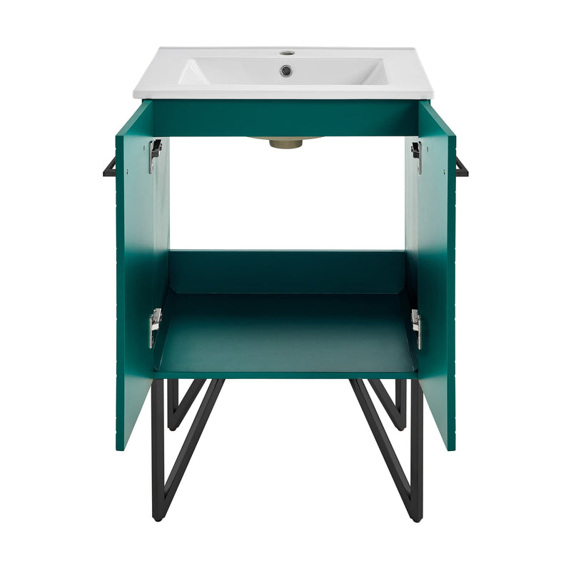 Swiss Madison Annecy 24" Bathroom Vanity in Barracuda Teal - SM-BV253T - Backyard Provider