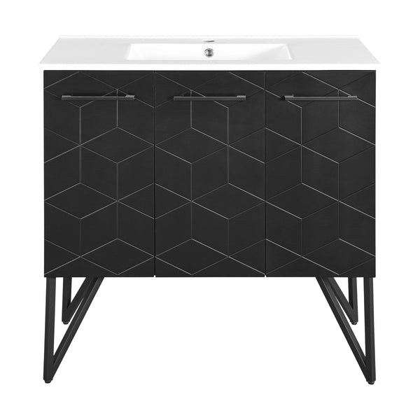 Swiss Madison Annecy 36" Bathroom Vanity in Phantom Black - SM-BV261B - Backyard Provider