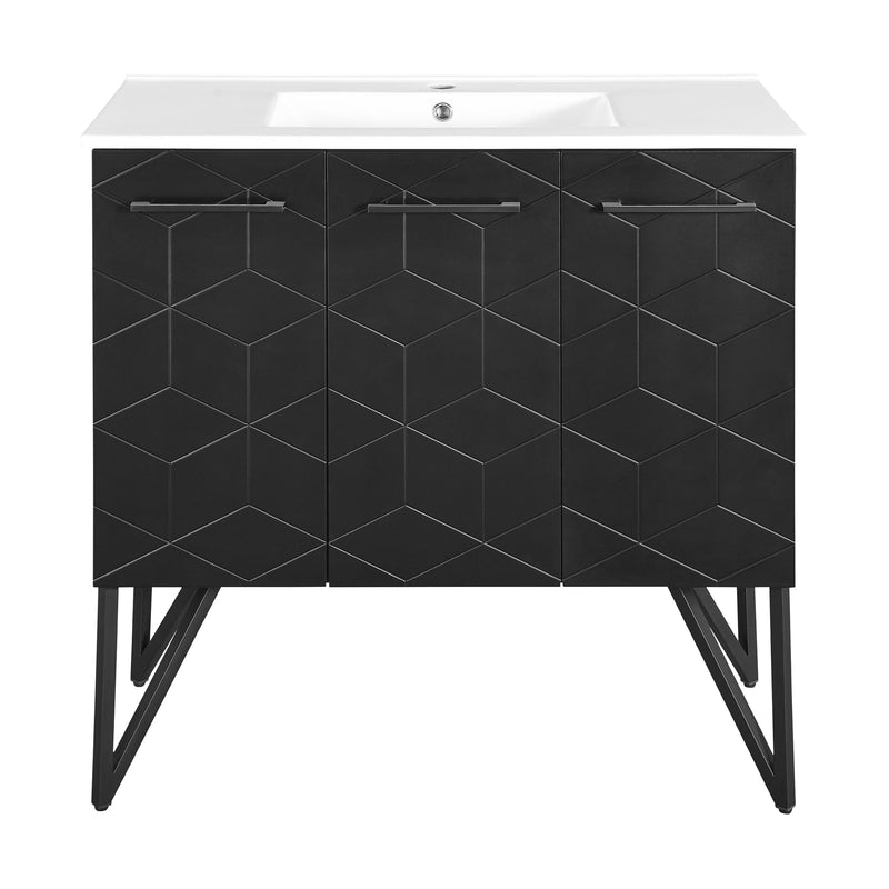 Swiss Madison Annecy 36" Bathroom Vanity in Phantom Black - SM-BV261B - Backyard Provider