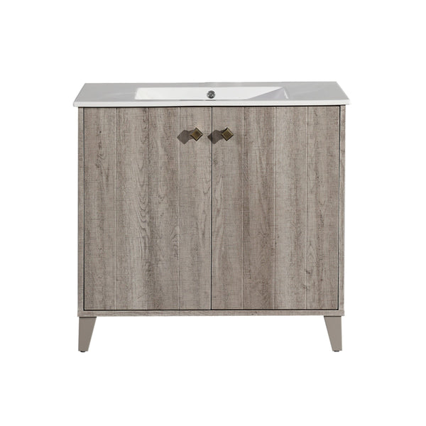 Swiss Madison Eclair 36" Bathroom Vanity in Oak - SM-BV343 - Backyard Provider