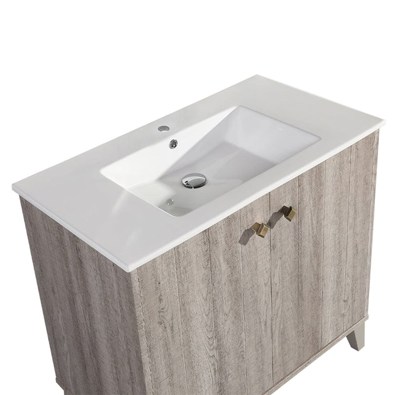 Swiss Madison Eclair 36" Bathroom Vanity in Oak - SM-BV343 - Backyard Provider