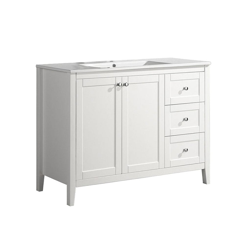 SM-BV414 Cannes 48" Bathroom Vanity in White - SM-BV414 - Backyard Provider