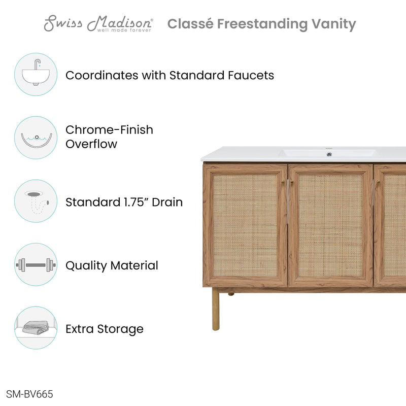 Swiss Madison Classé 48" Bathroom Vanity in Oak - SM-BV665 - Backyard Provider